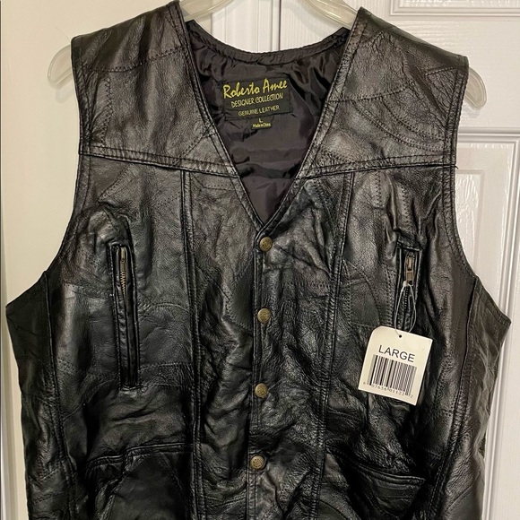 Roberto Amee Other - Roberto Amee Genuine Leather Patchwork Vest